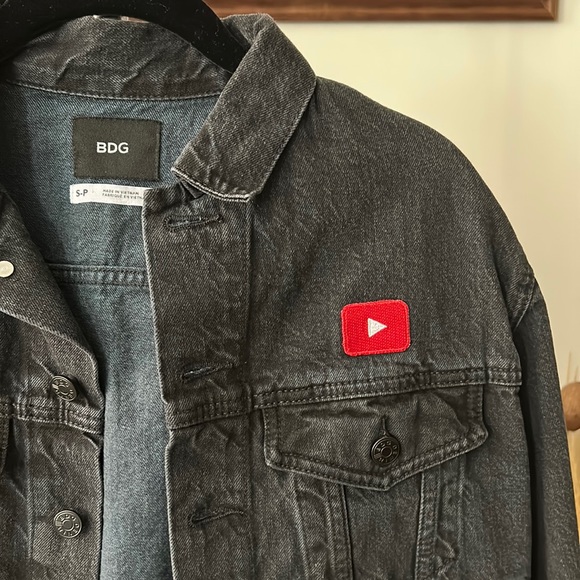 BDG Urban Outfitters YouTube Black Denim Jacket - Picture 2 of 6